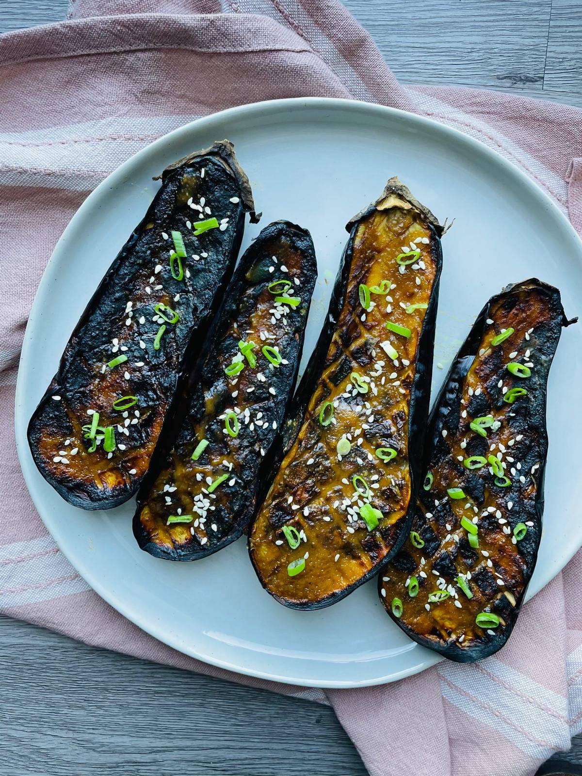 miso eggplant berenjenas al miso