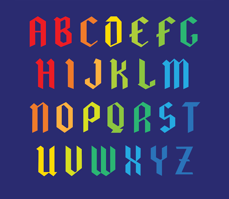 Uppercase Alphabet Quilt Pattern