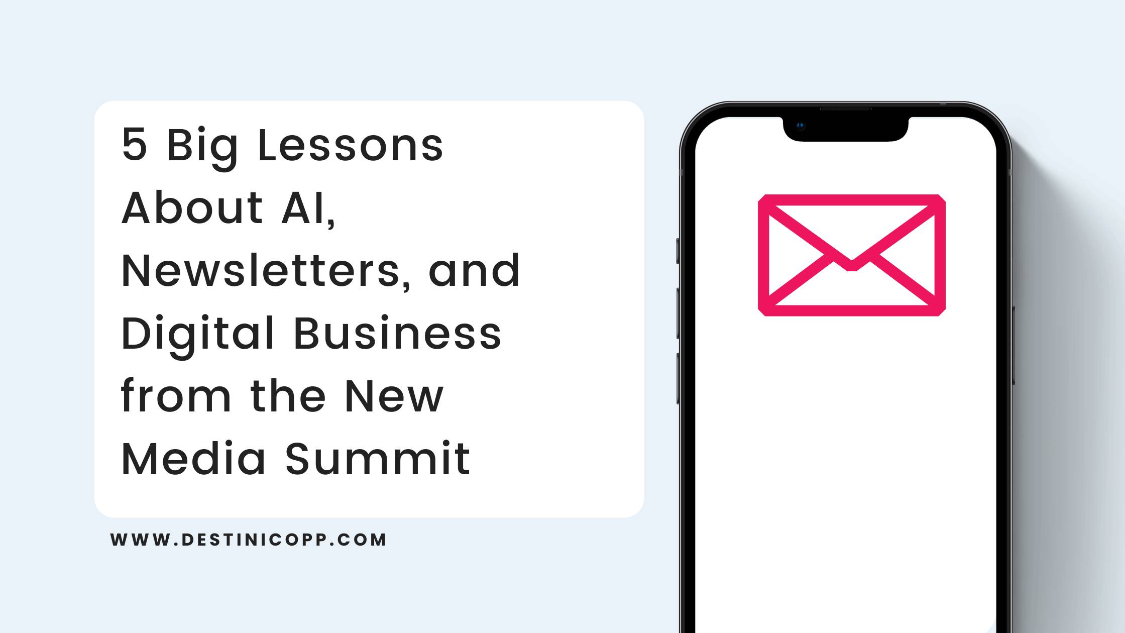 A picture of an iphone with an email design. 