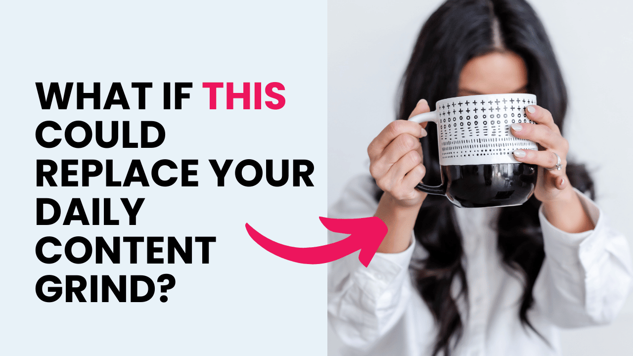 230: What If This Could Replace Your Daily Content Grind? with a picture of a female with a coffee cup