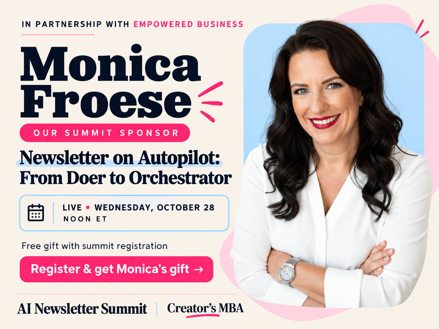 Monica Froese, AI Newsletter Summit sponsor