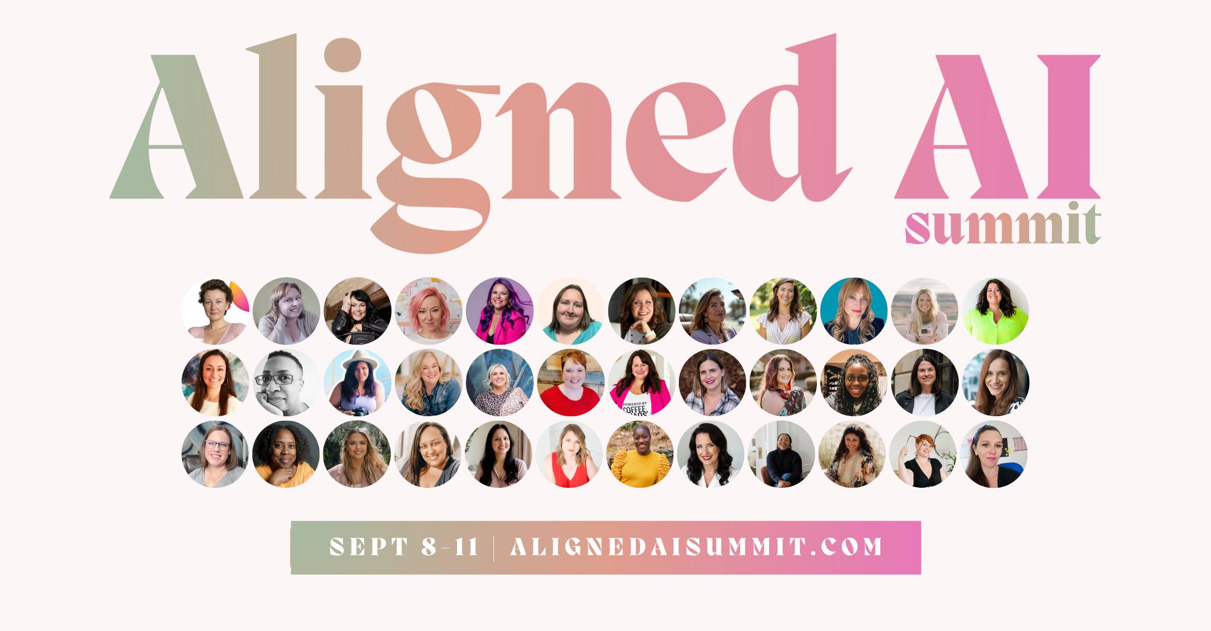 AI Aligned Summit showing summit speakers