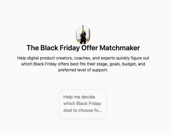 Black Friday Offer Matchmaker