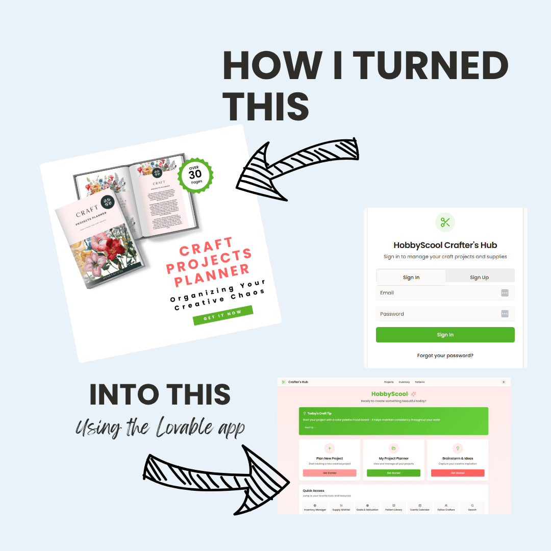 How I Turned a Printable Craft Planner Into a No-Code App for My Membership