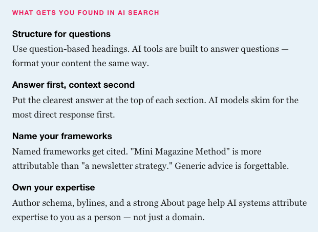 What gets you found in AI search