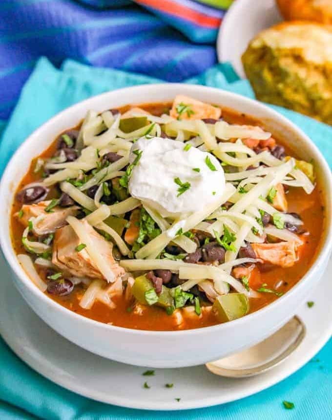 Easy chicken and black bean soup
