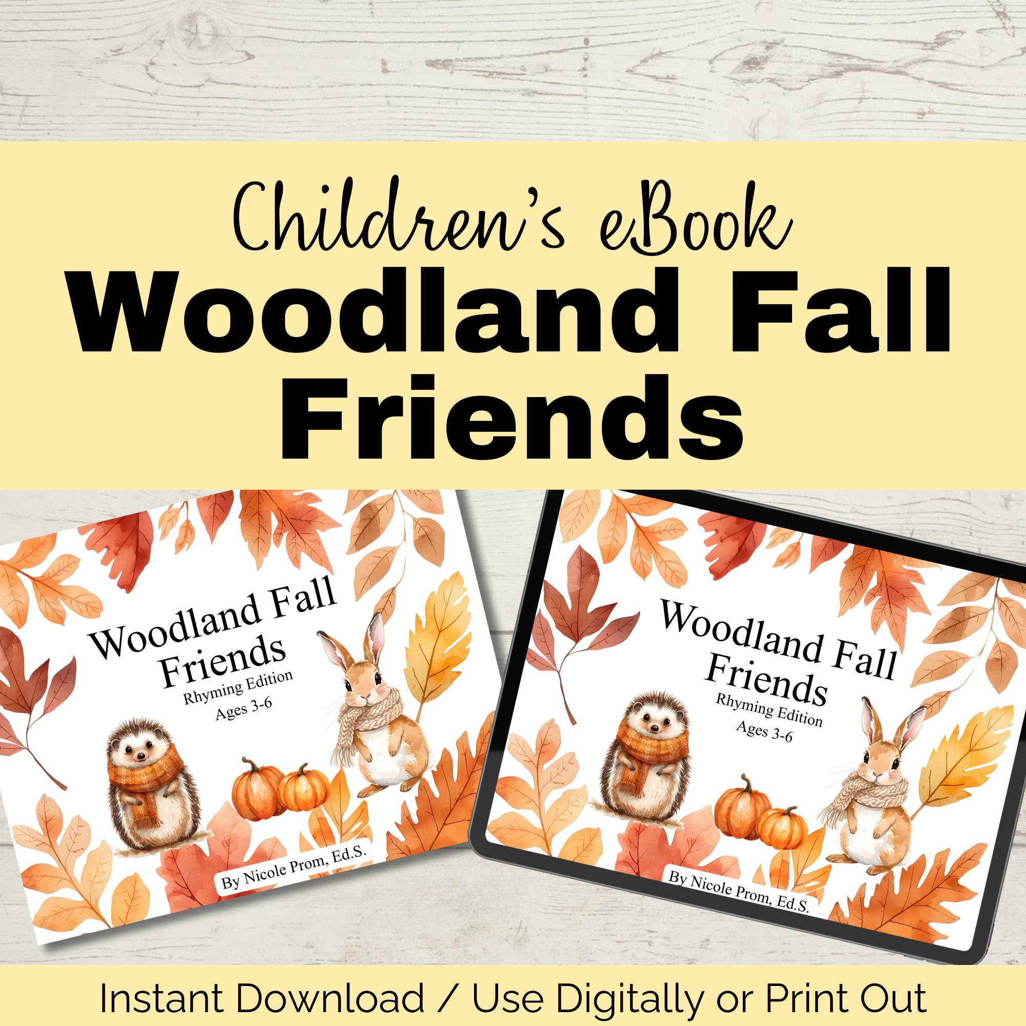 My First Children's Book! Woodland Fall Friends for Ages 3-6