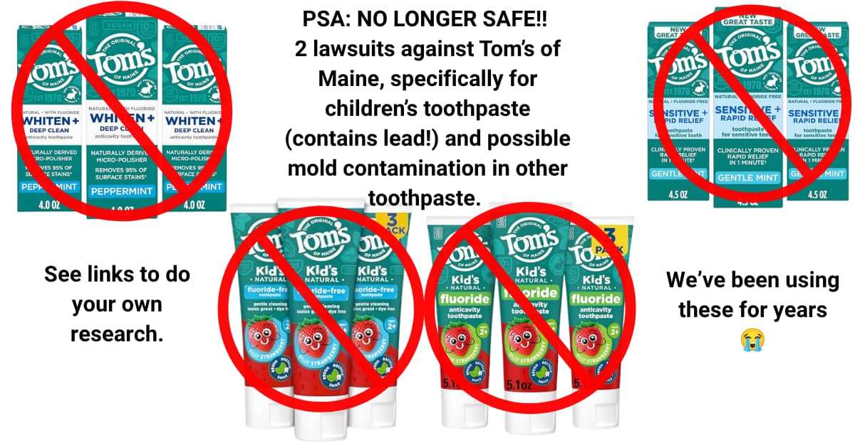 PSA: Lead in Tom's of Maine Toothpaste