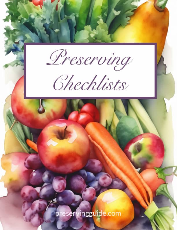 Preserving Checklist