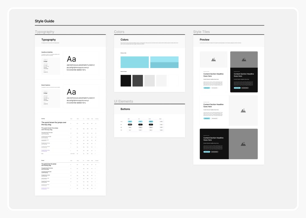 Free Figma style guide template