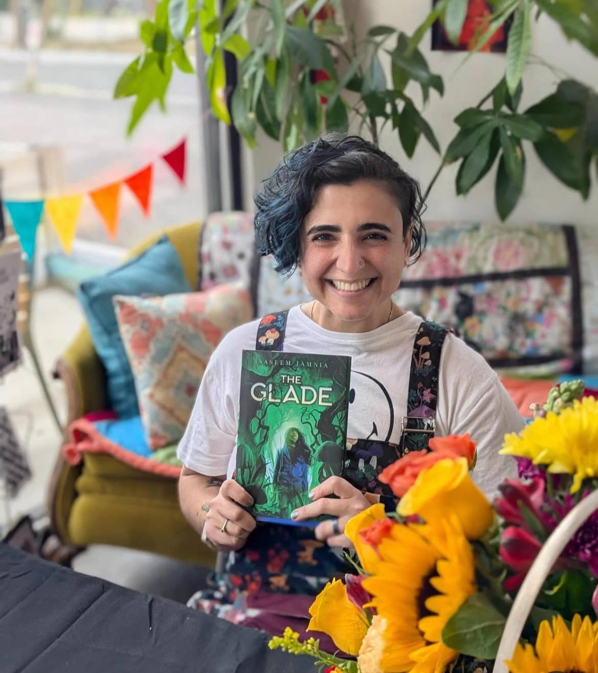 Naseem Jamnia with their new book The Glade