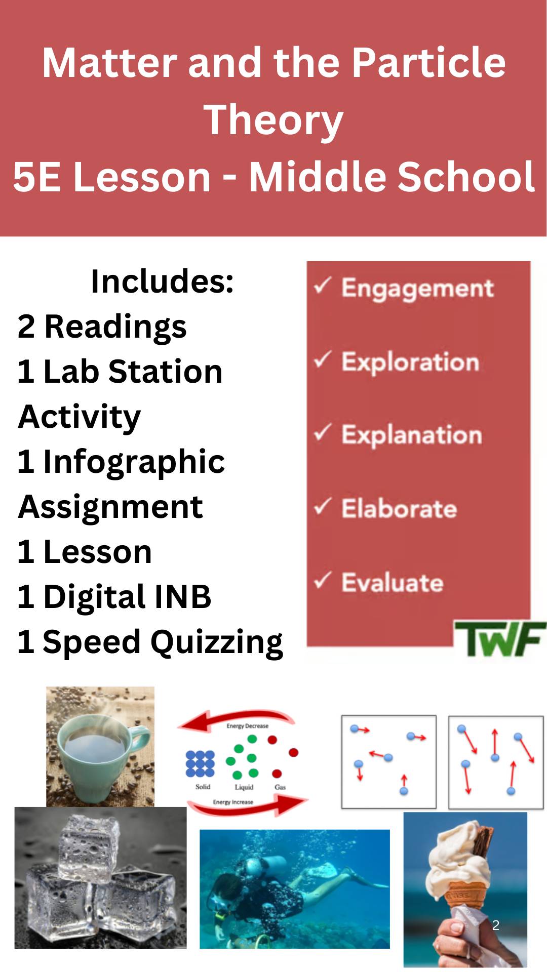 Matter and the Particle Theory 5E Lesson Bundle