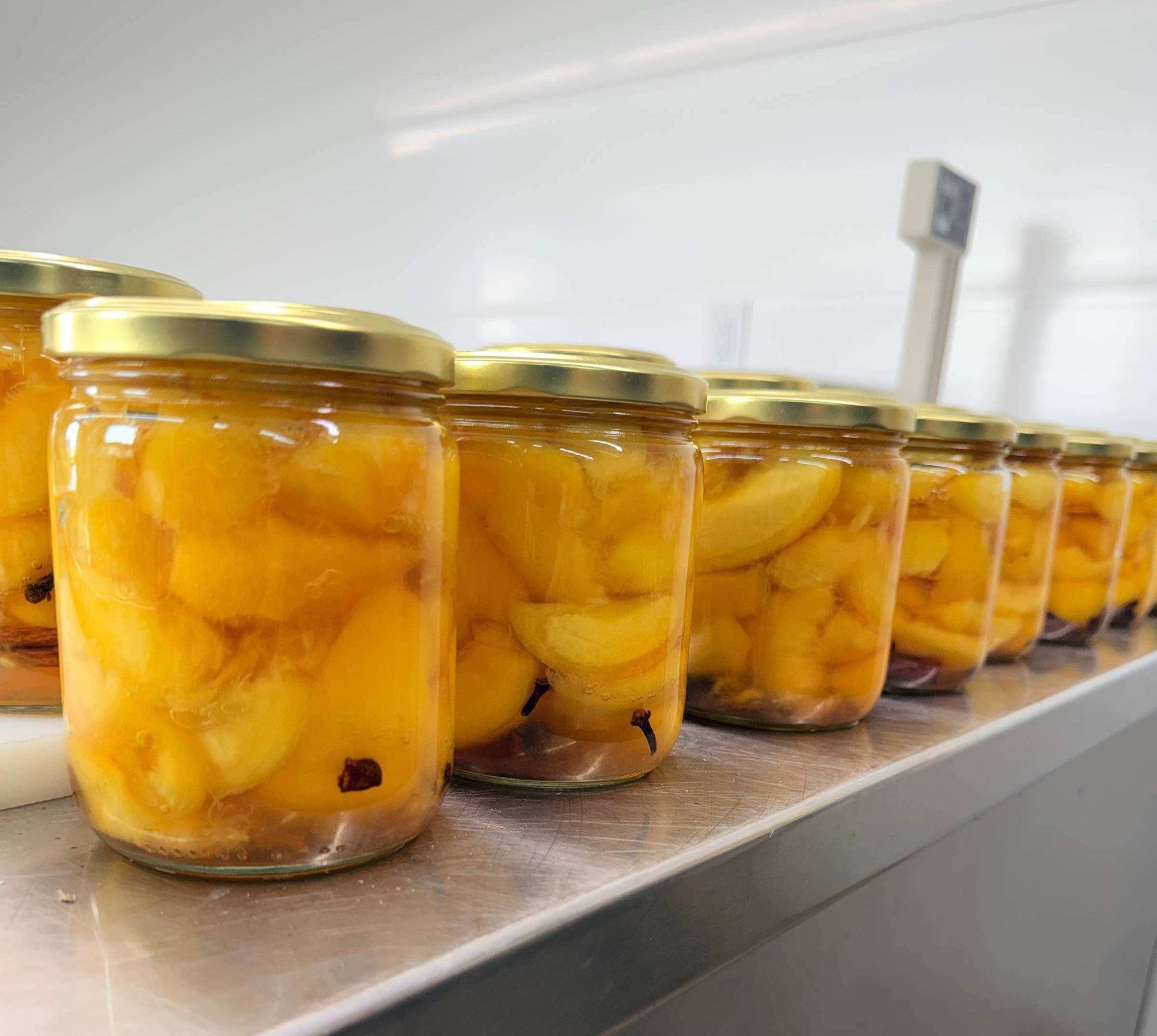 This seasons canned Peaches