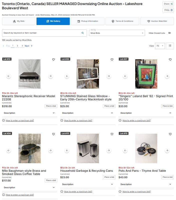 Our upcoming auction is closing on Maxsold Tonight! The closing date is Weds, May 21st at 9 PM & pickup is this Sat, May 24th. Our selections for this sale will include: Antique Stained Glass, Kitchenware, Audio Equipment, Tools, Artwork & MORE!