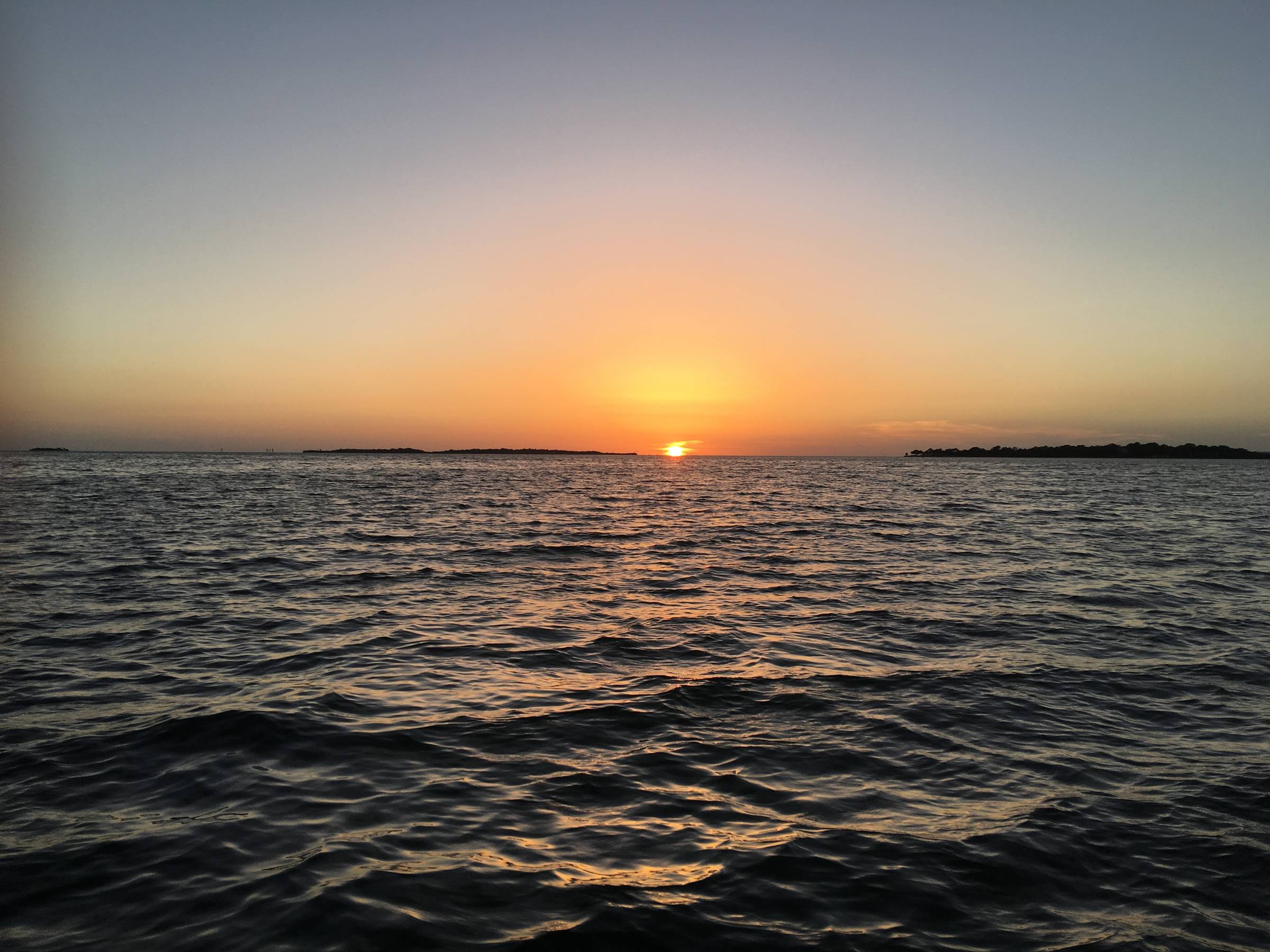 Sunset on water