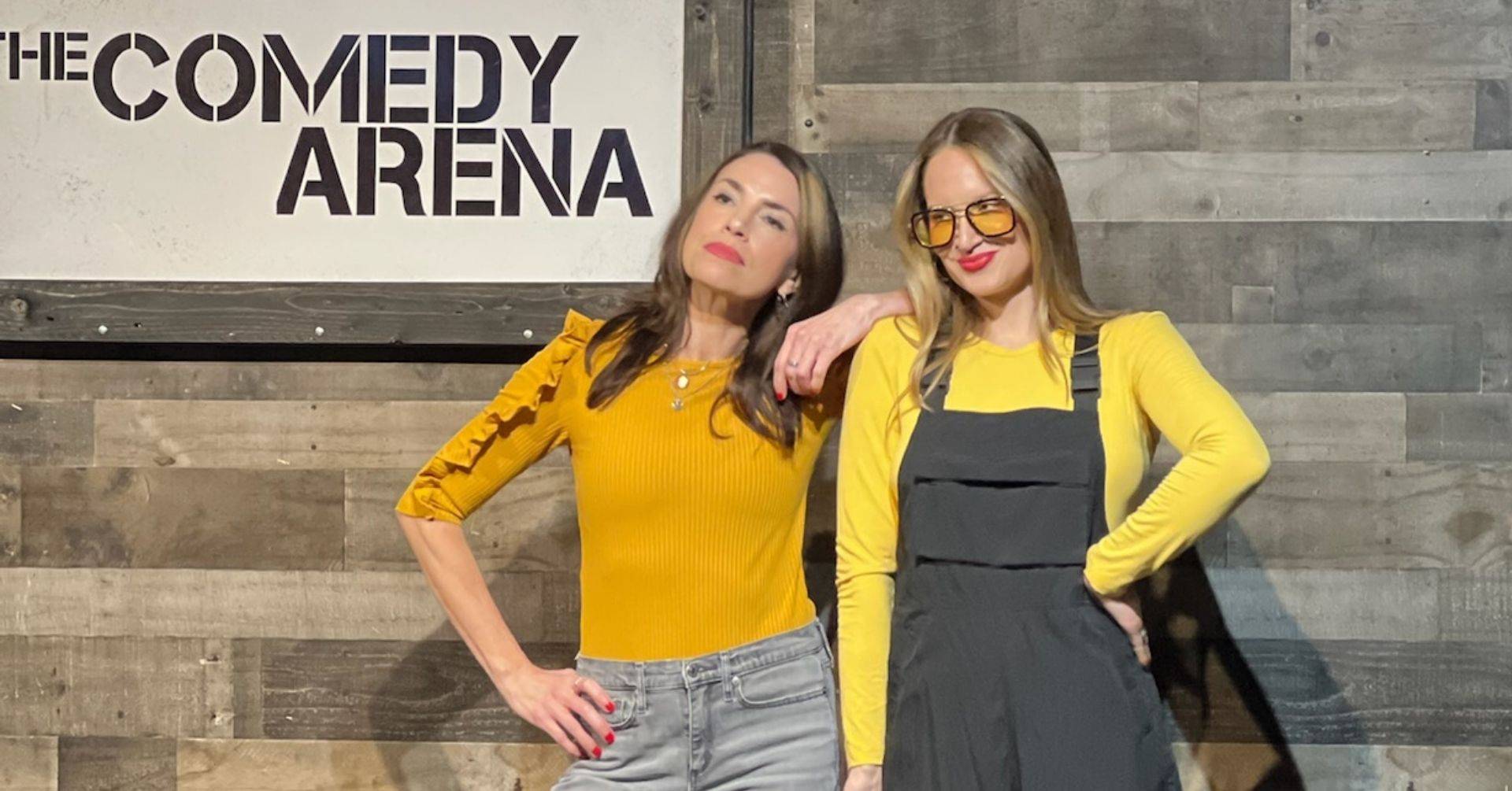 mo + angie at the comedy arena on stage