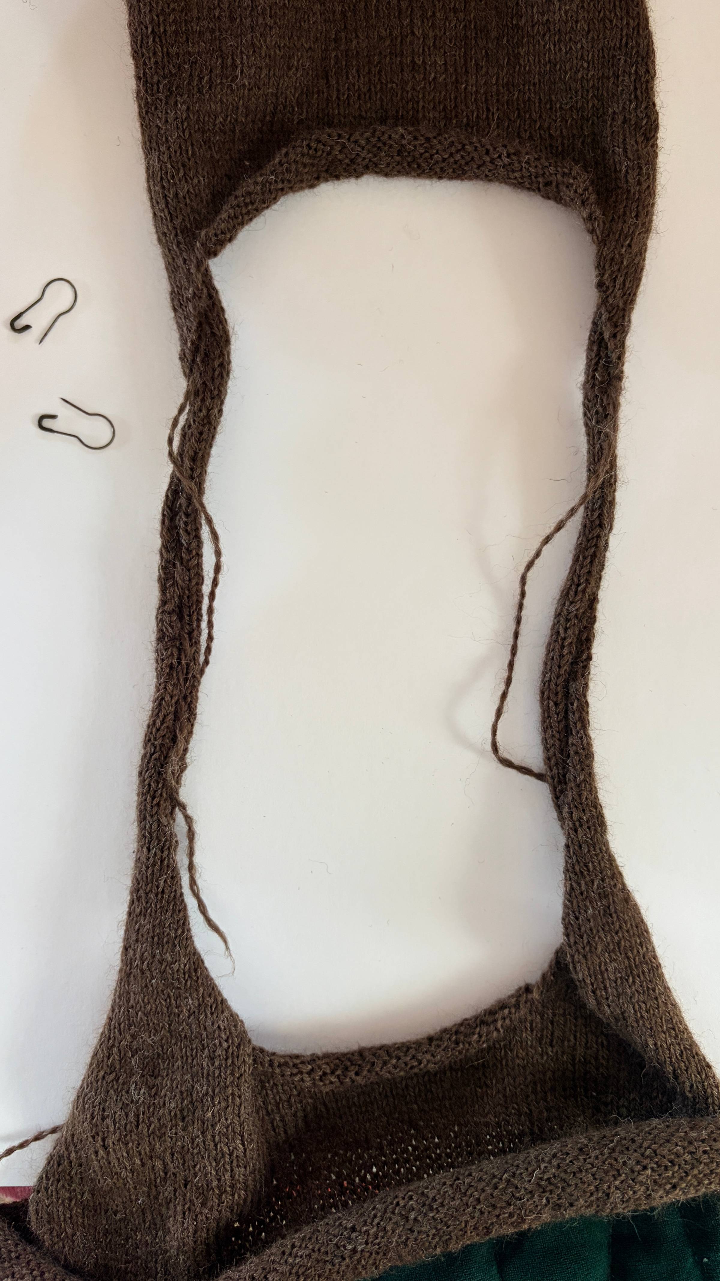 tank top knitting progress