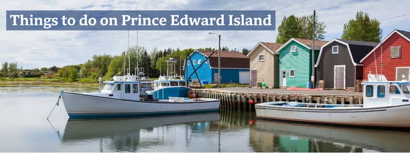 Boats in the harbour on Prince Edward Island, Canada