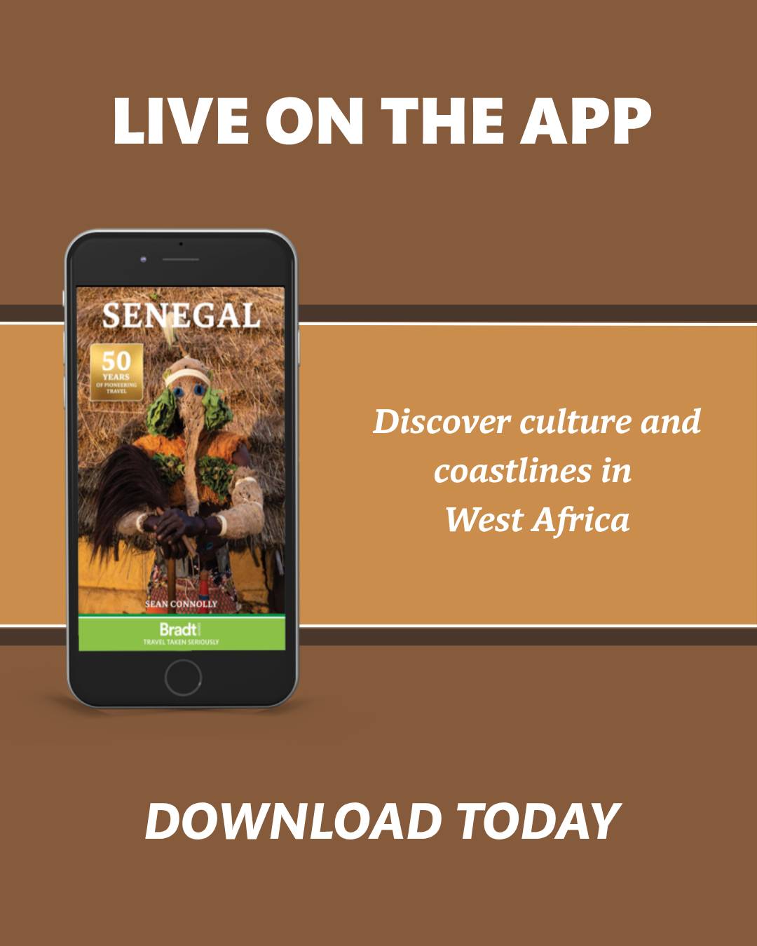 Senegal guidebook on mobile phone
