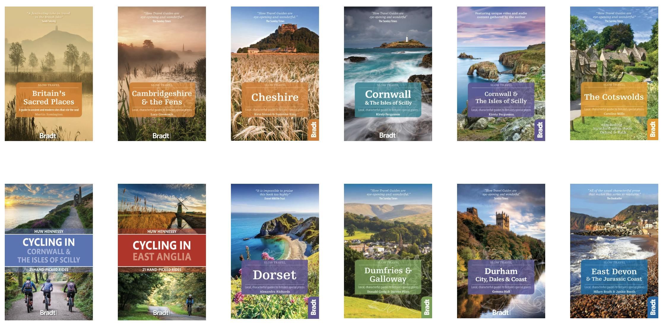 Slow travel book collection from Bradt