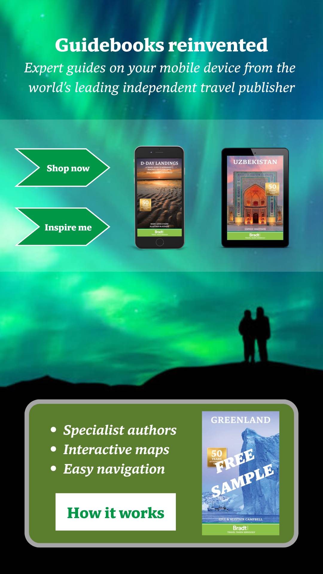 Bradt App home page