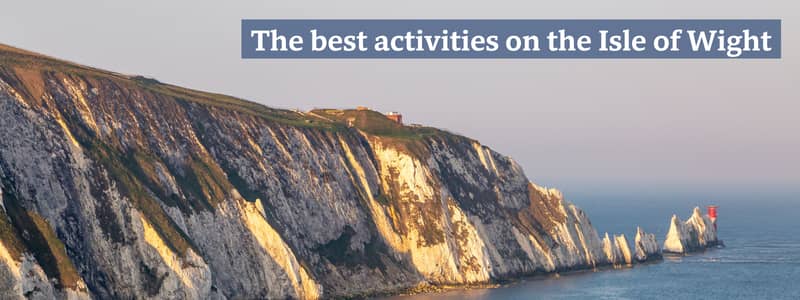 Rocky cliff in the Isle of Wight, England