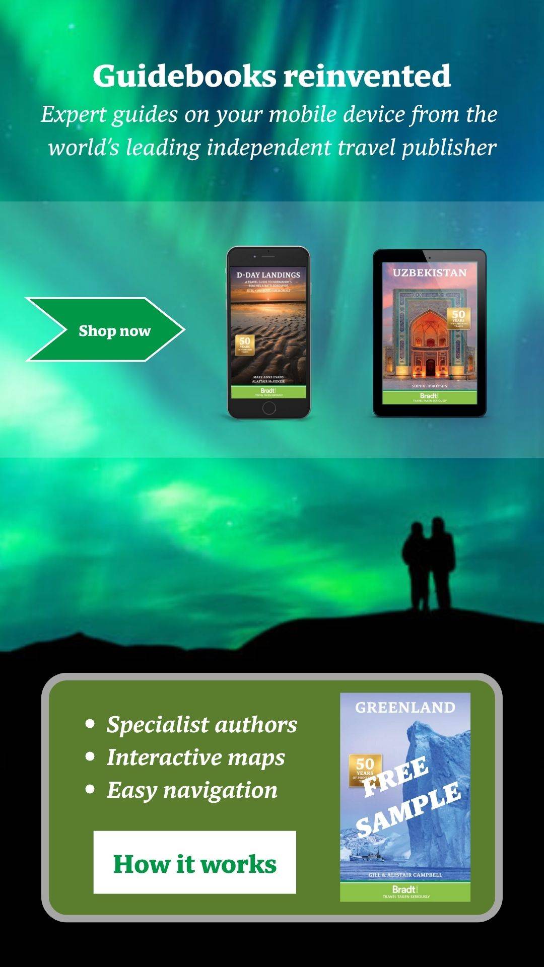 Bradt Guides app home page