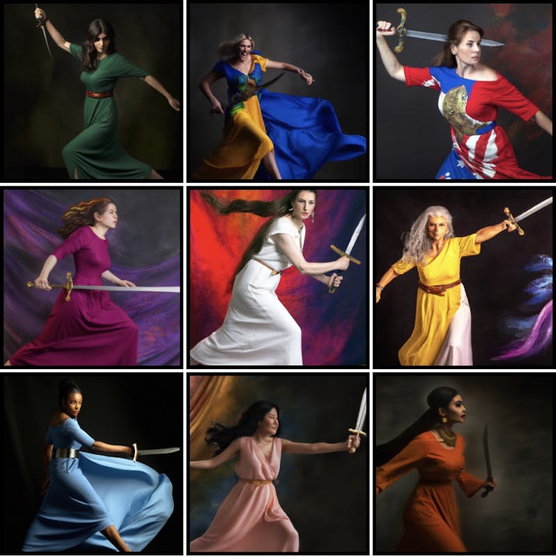 "Women on the Rise" AI Painting Collection