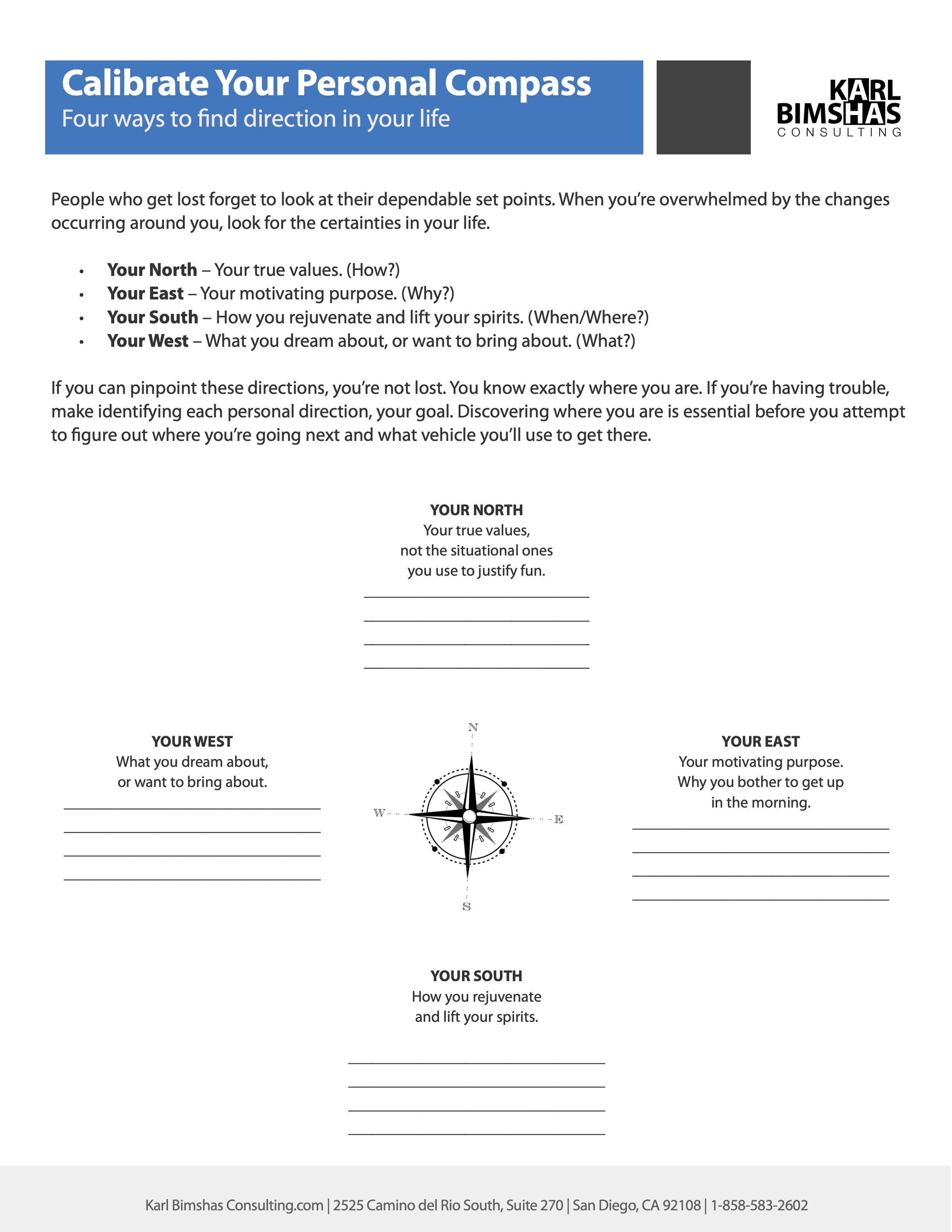 Calibrate Your Compass Worksheet