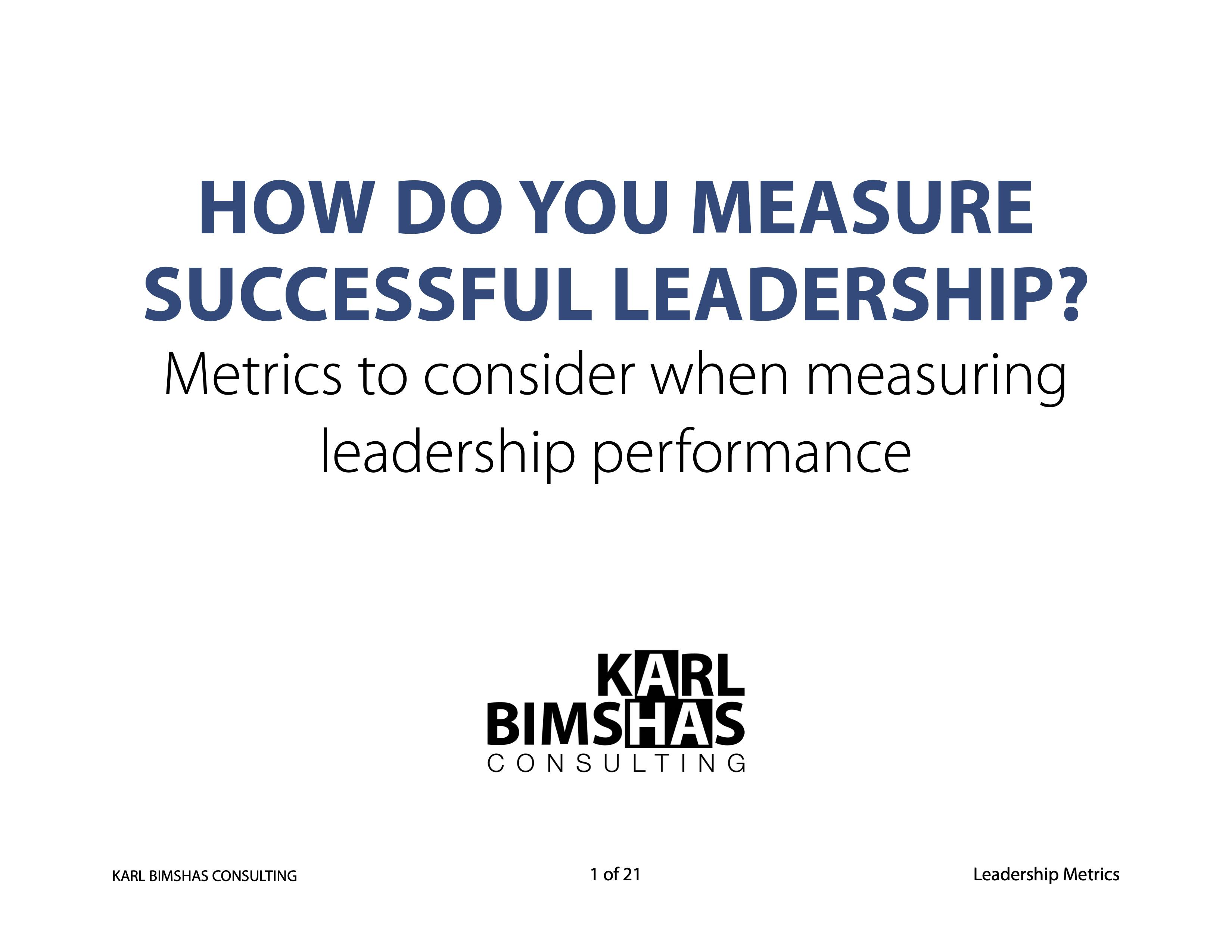 Leadership Metrics