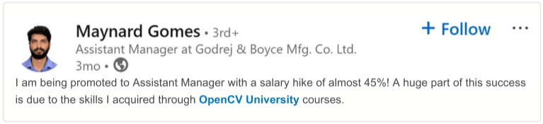 Student Testimonial - Maynard Gomes