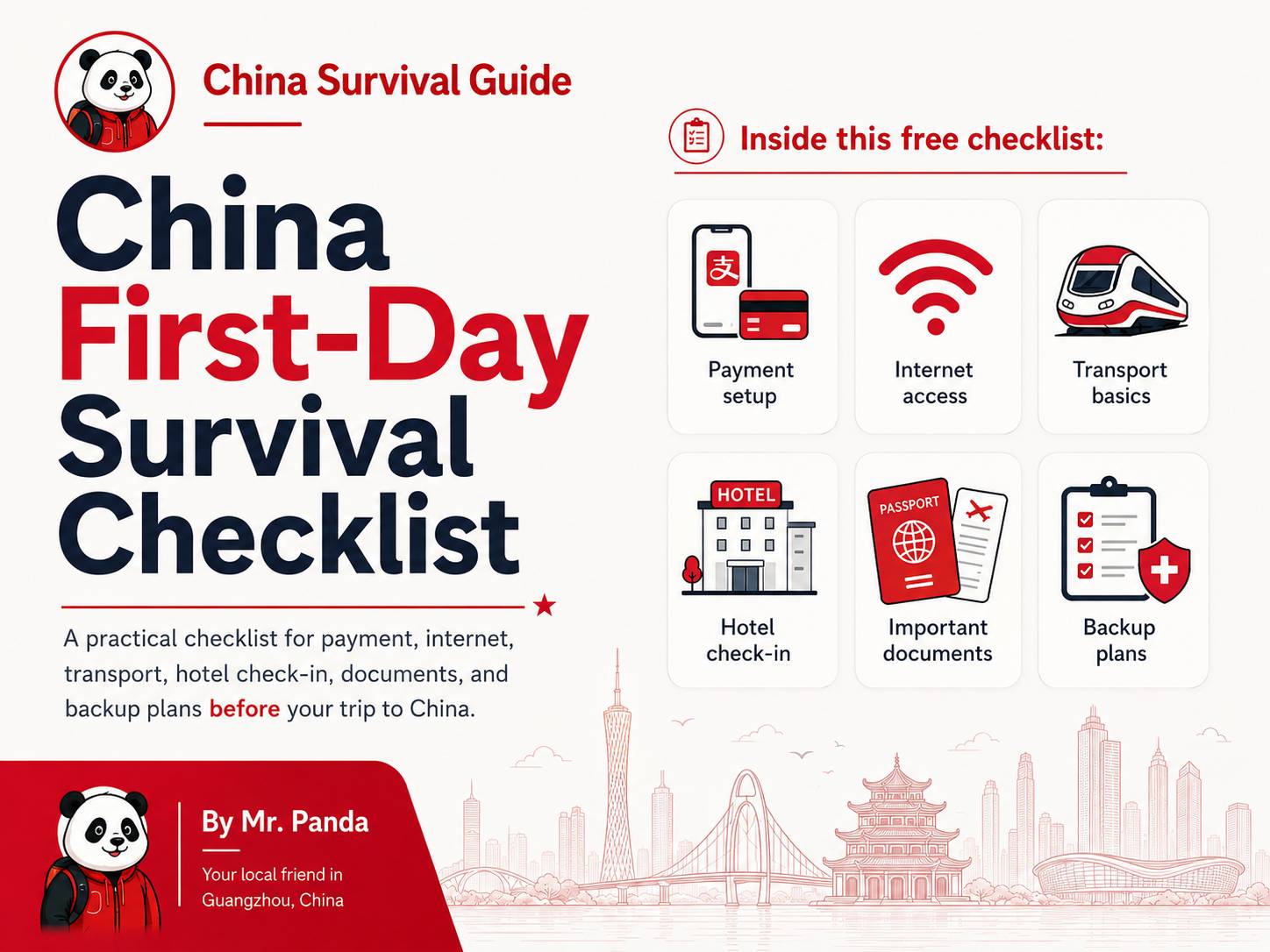 China First-Day Survival Checklist cover