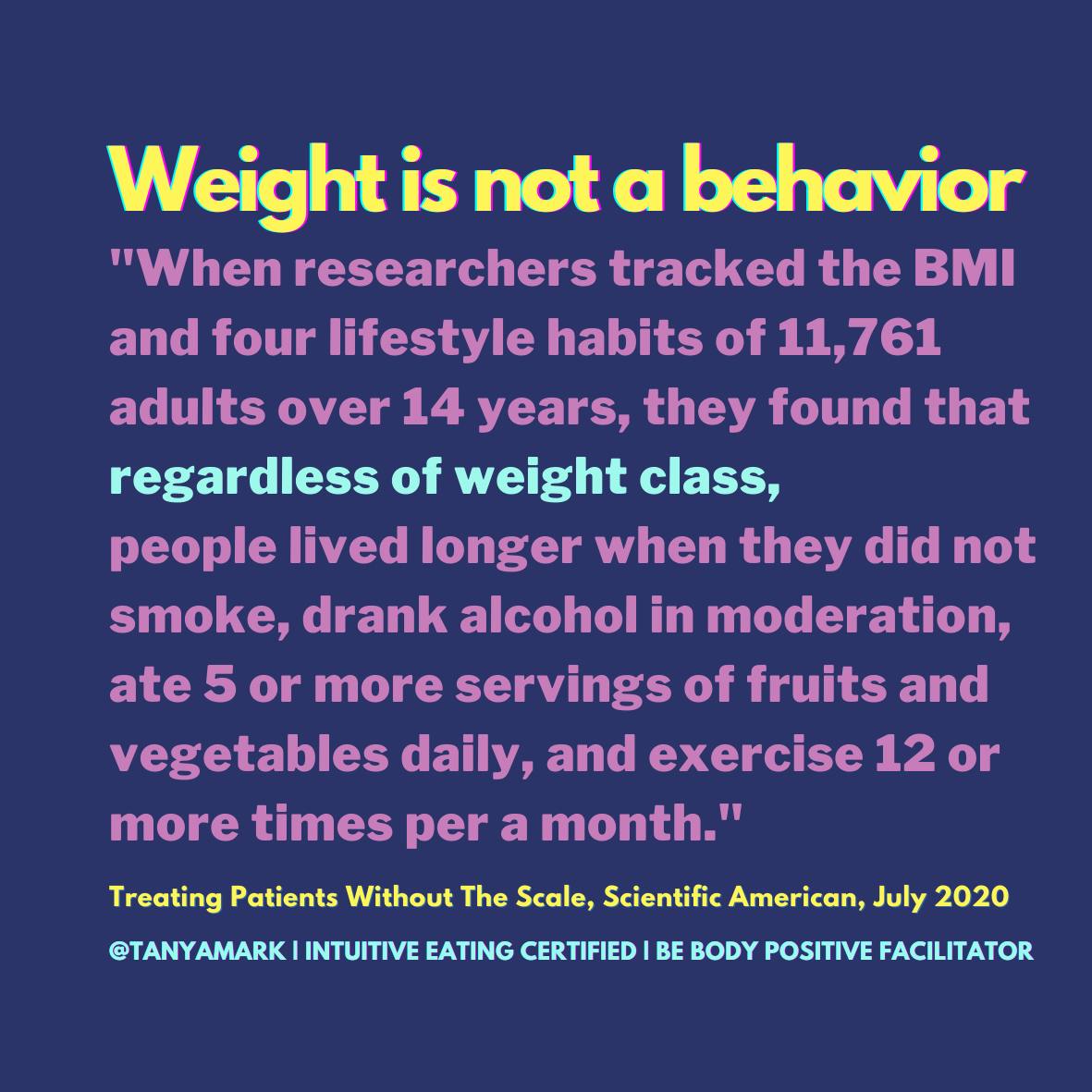 Weight is not a behavior