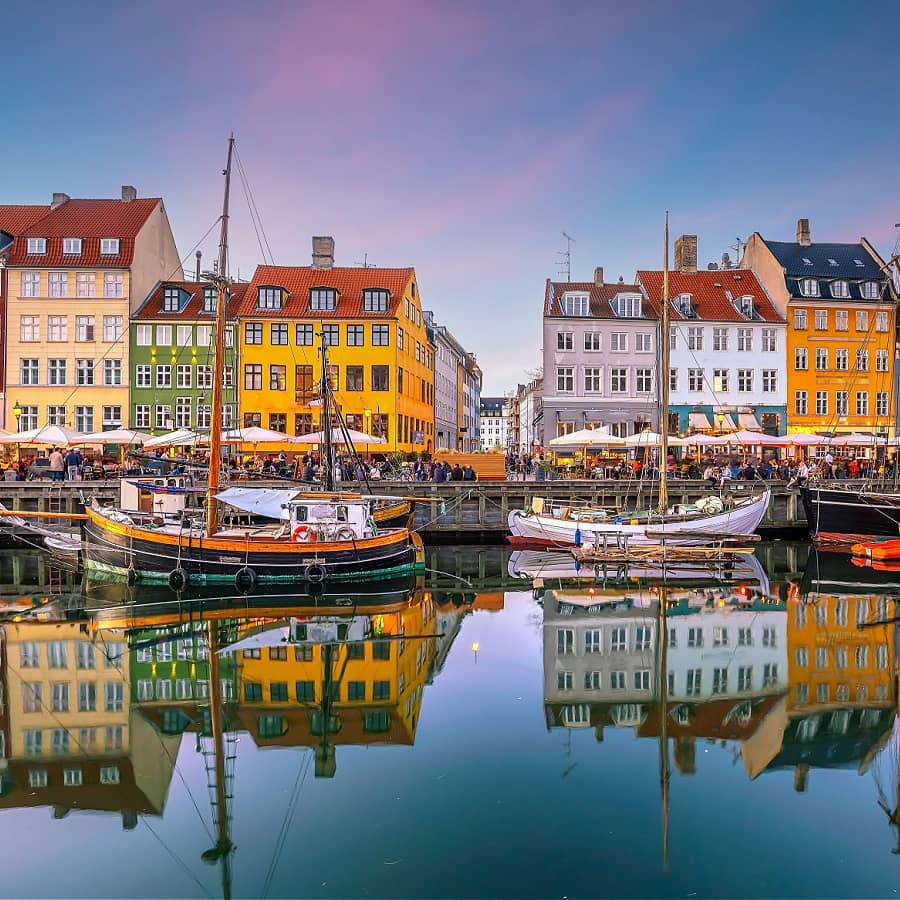 Canal in colorful Copenhagen