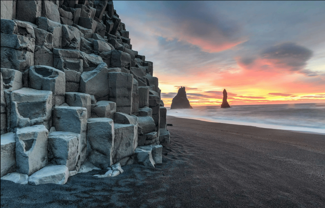 Basalt columns in Iceland