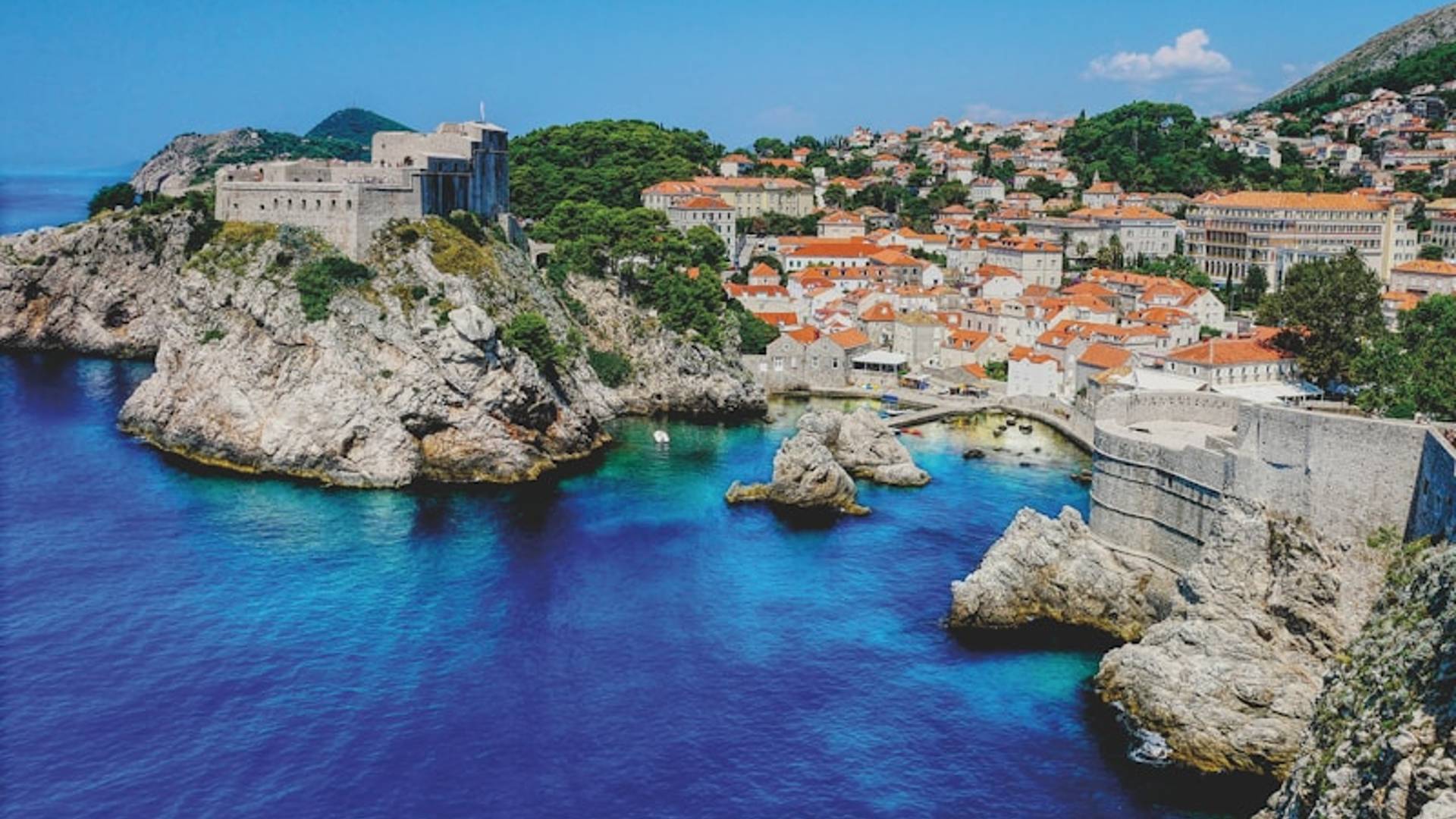 aerial photo of dubrovnik