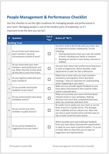 Download Your Free People Management Checklist