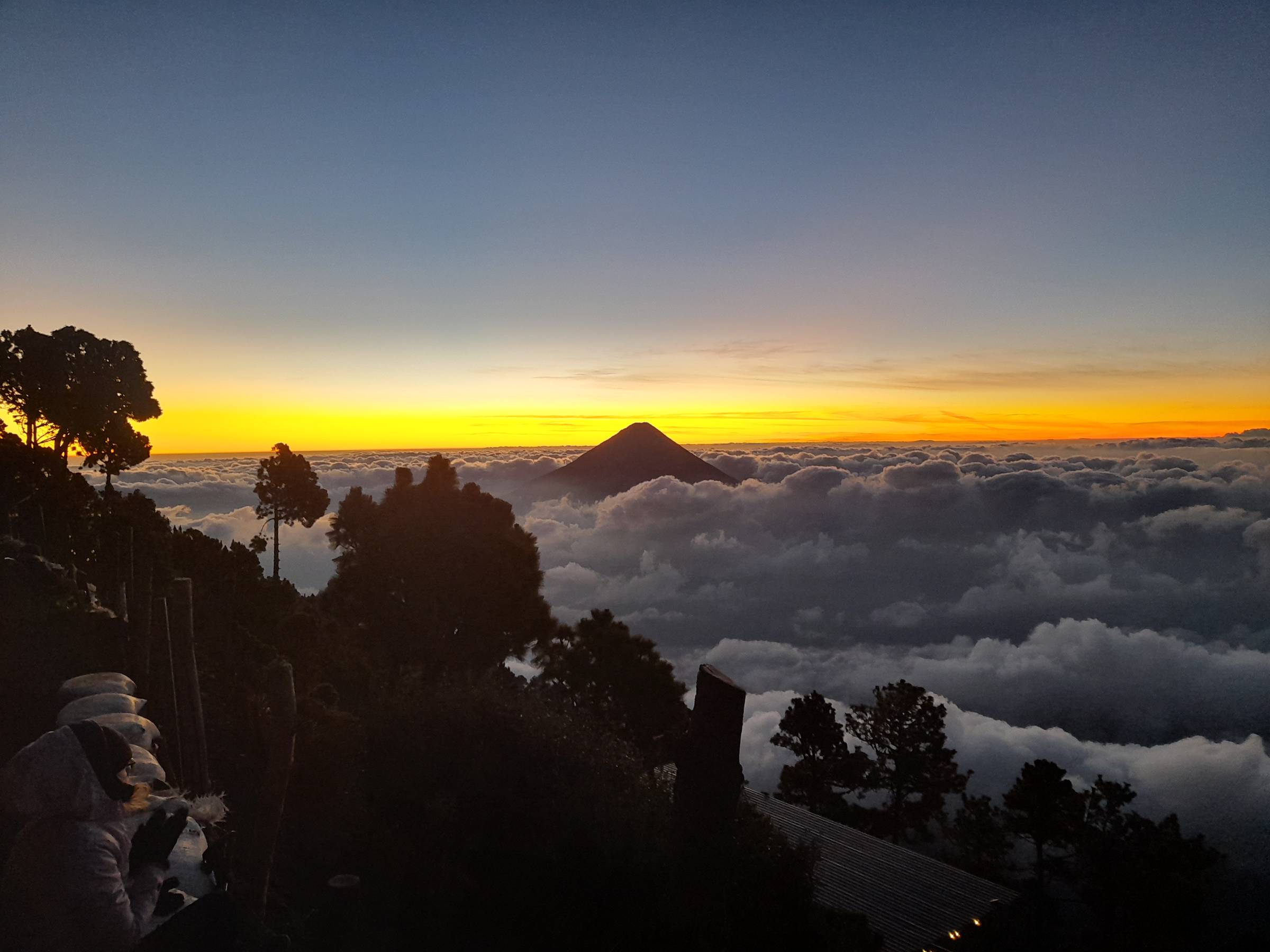 Sunrise before our descent