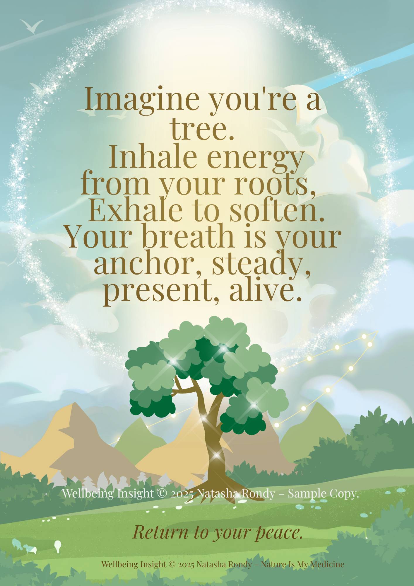 Breathe Like A Tree Wellbeing Poster
