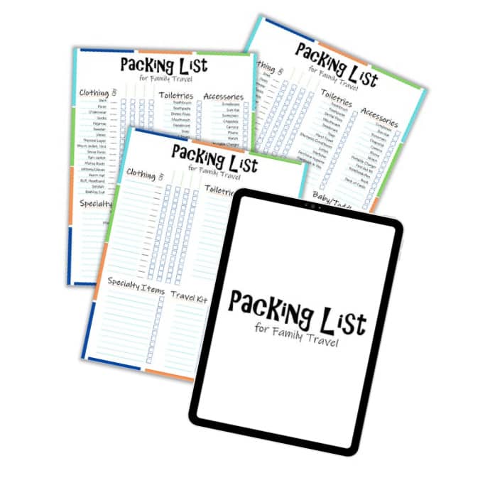 Don't forget anything for your next Family Vacation!