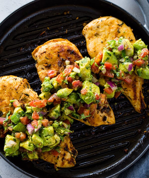 Grilled Chicken with Avocado Salsa