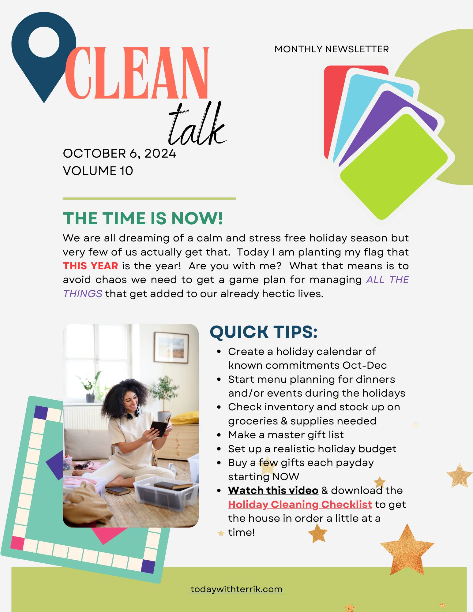 Clean Talk Newsletter by TodaywithTerriK.com October 2024
