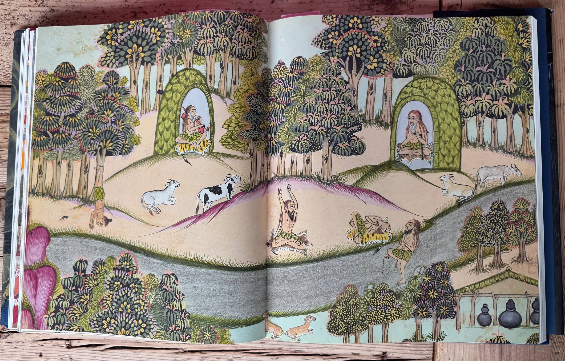 Forest Yogi's practicing asana 1700's India