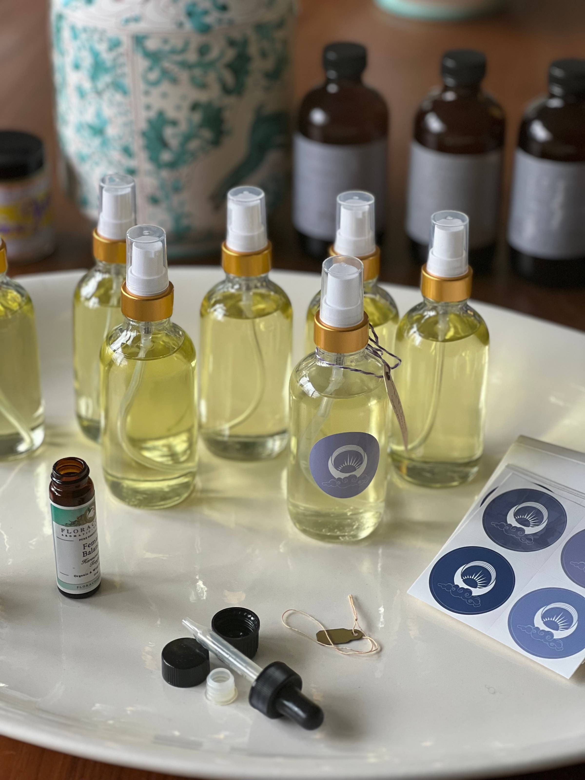 the Ayurvedic practice of warm oil self-massage, during spring seasonal transition.