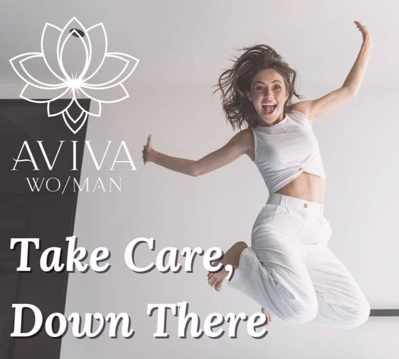 take care down there woman in white jumping on her bed