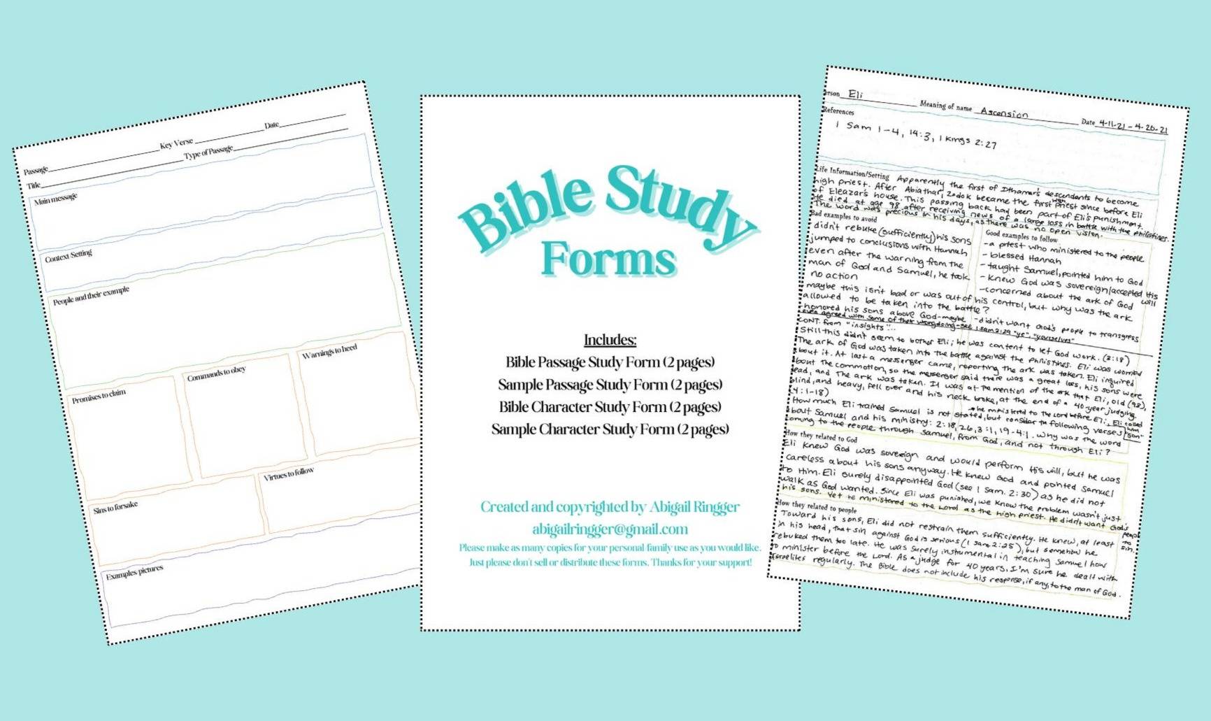 Bible Study Forms