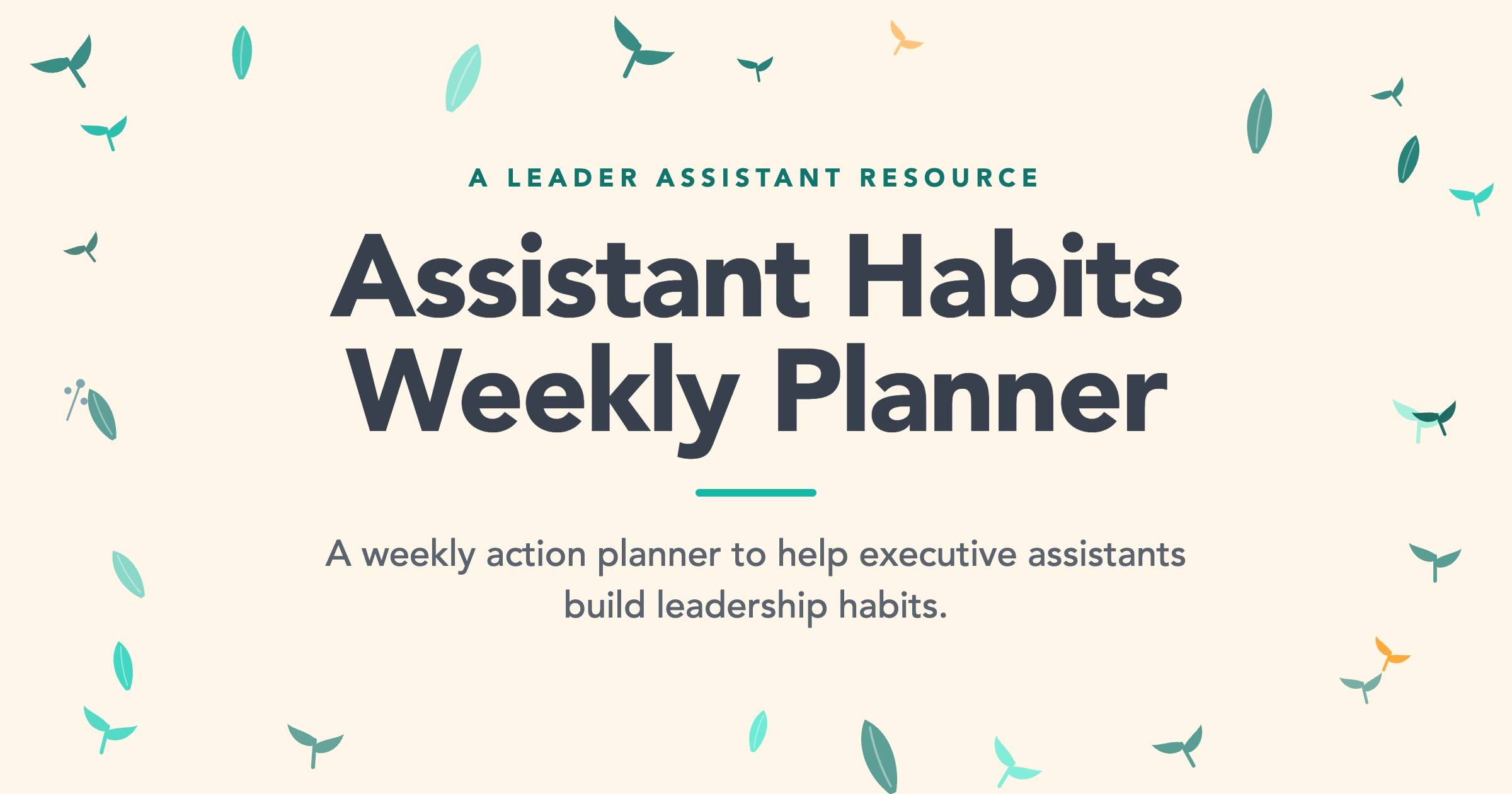 Assistant Habits Weekly Planner