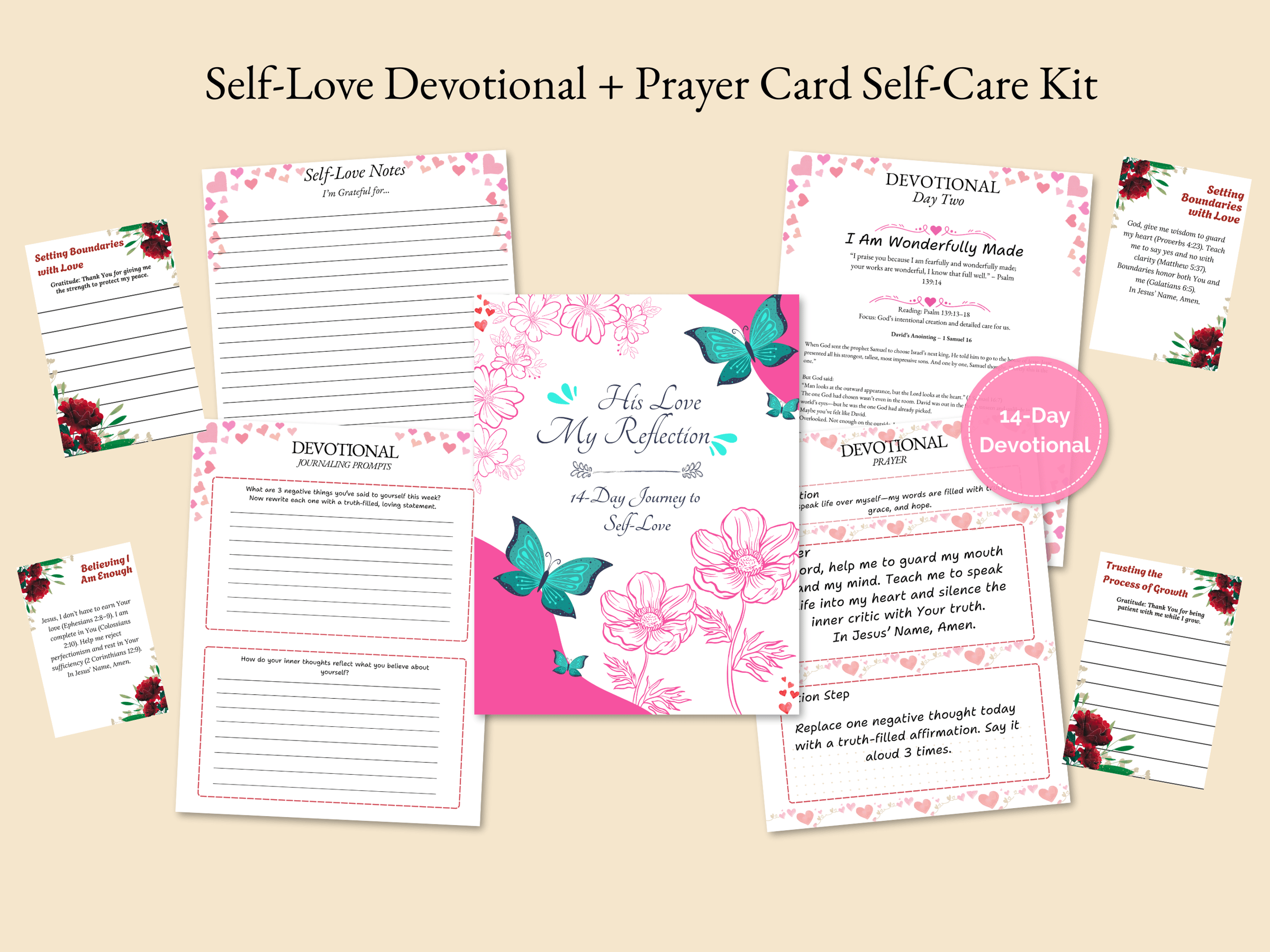 Self-Love Devotional + Prayer Card Self-Care Kit