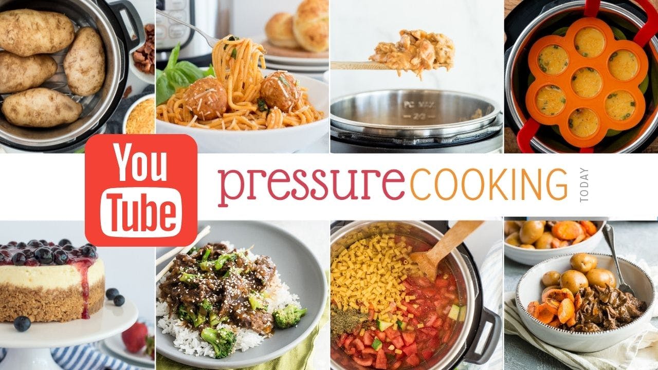 YouTube channel header with a collage of different dishes we make