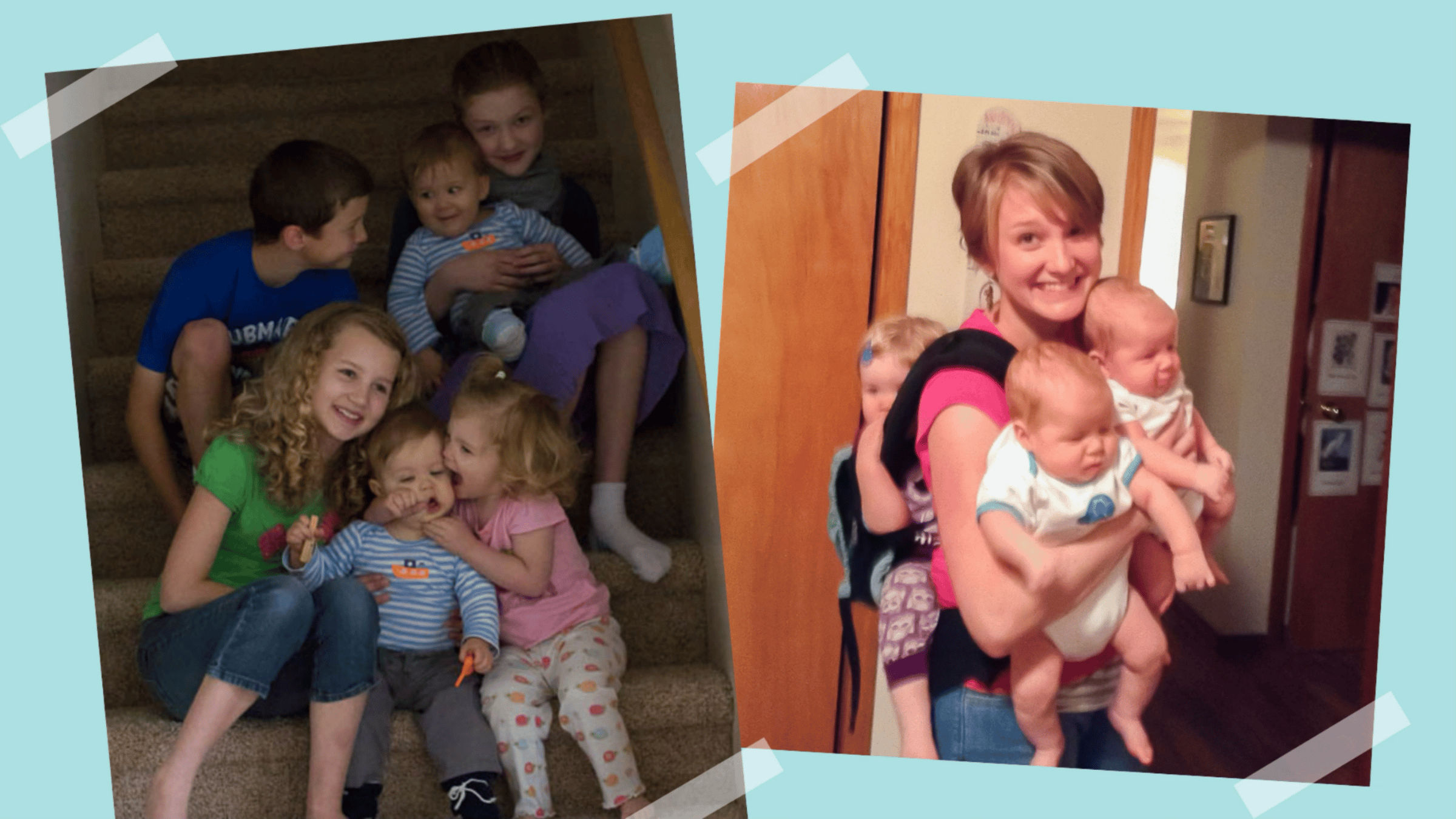 Sarah and her six kids